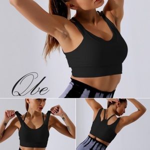 QBE Black Sports Bra NWT S M L